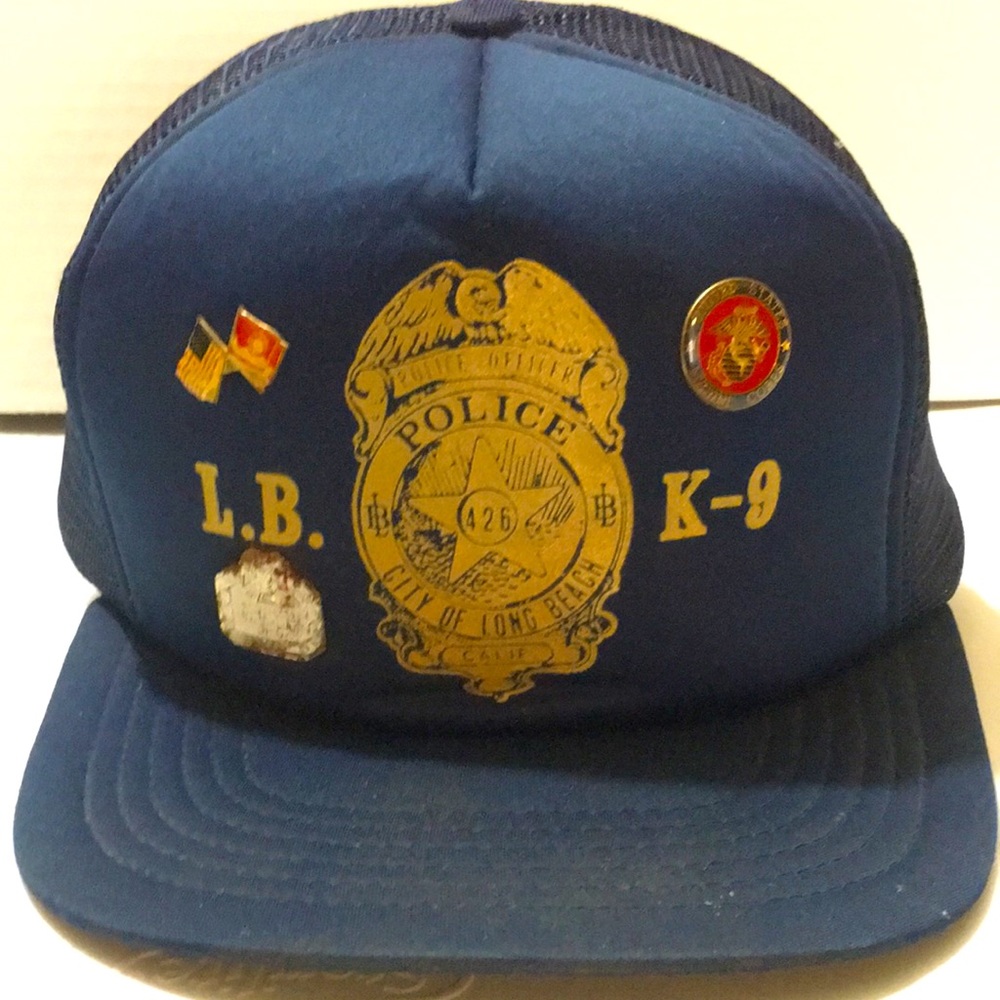 Authentic 1980s SnapBack LBC Police Hat Buttons
